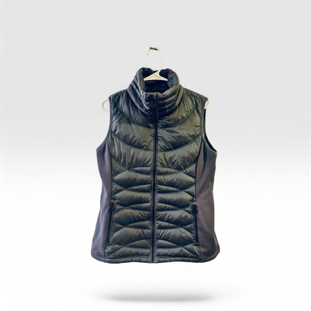 Michael Kors Dark Gray Quilted Puffer Vest